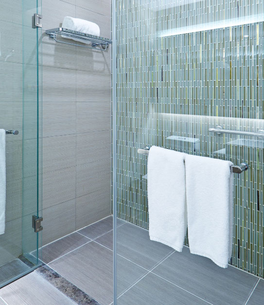 curbless shower for aging in place