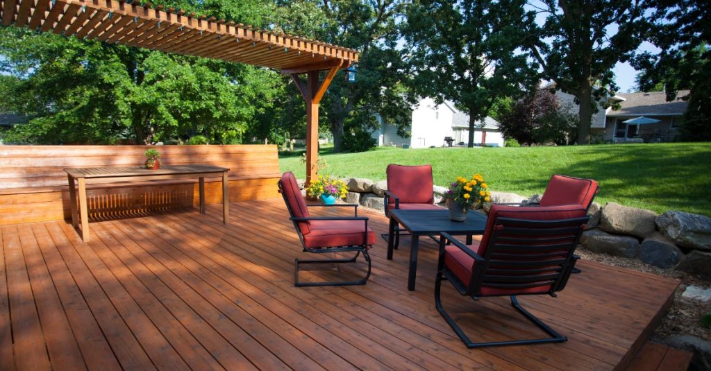 wooden deck addition