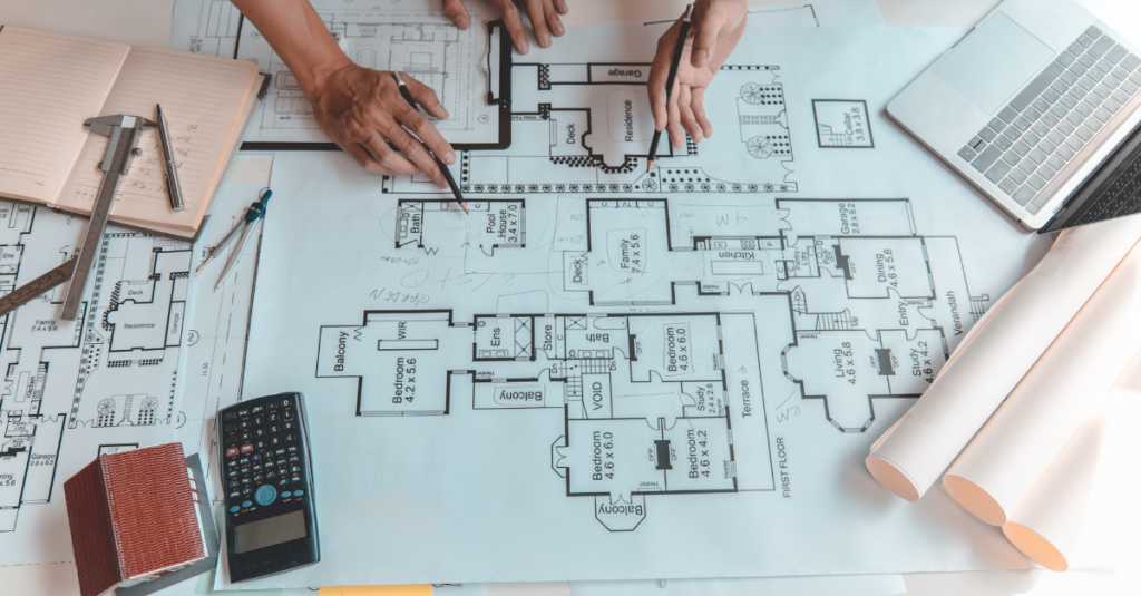 Architectural planning for a custom primary suite addition