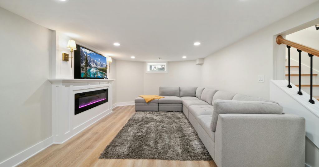 basement family room