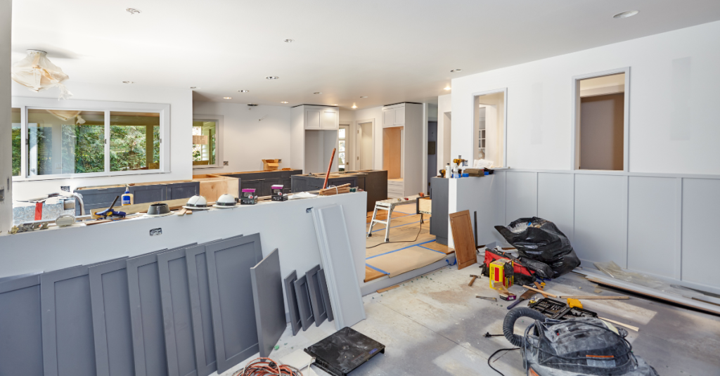 construction in kitchen